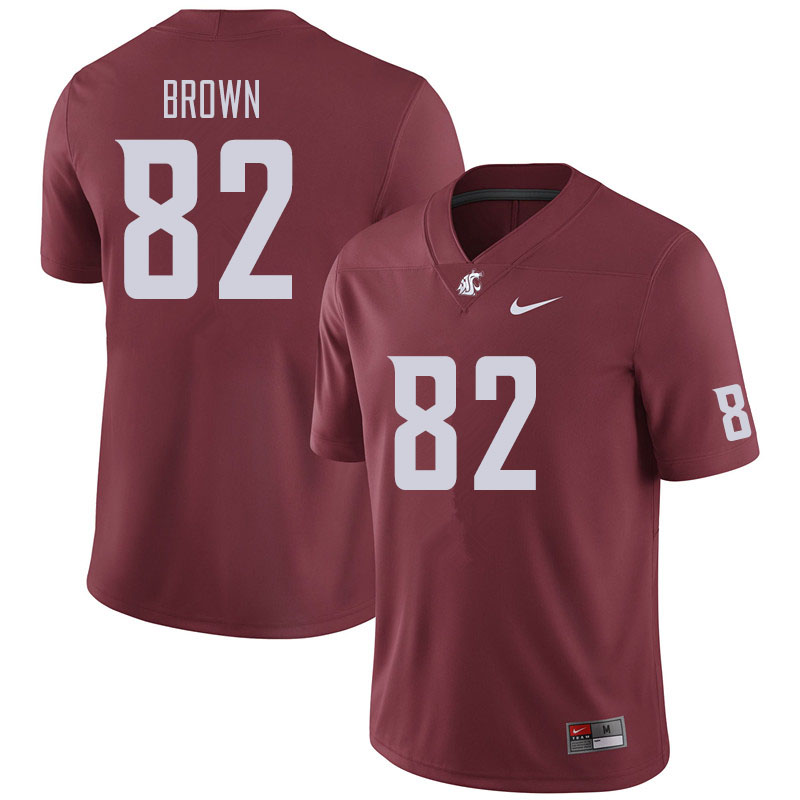 Men #82 Travion Brown Washington State Cougars Football Jerseys Sale-Crimson